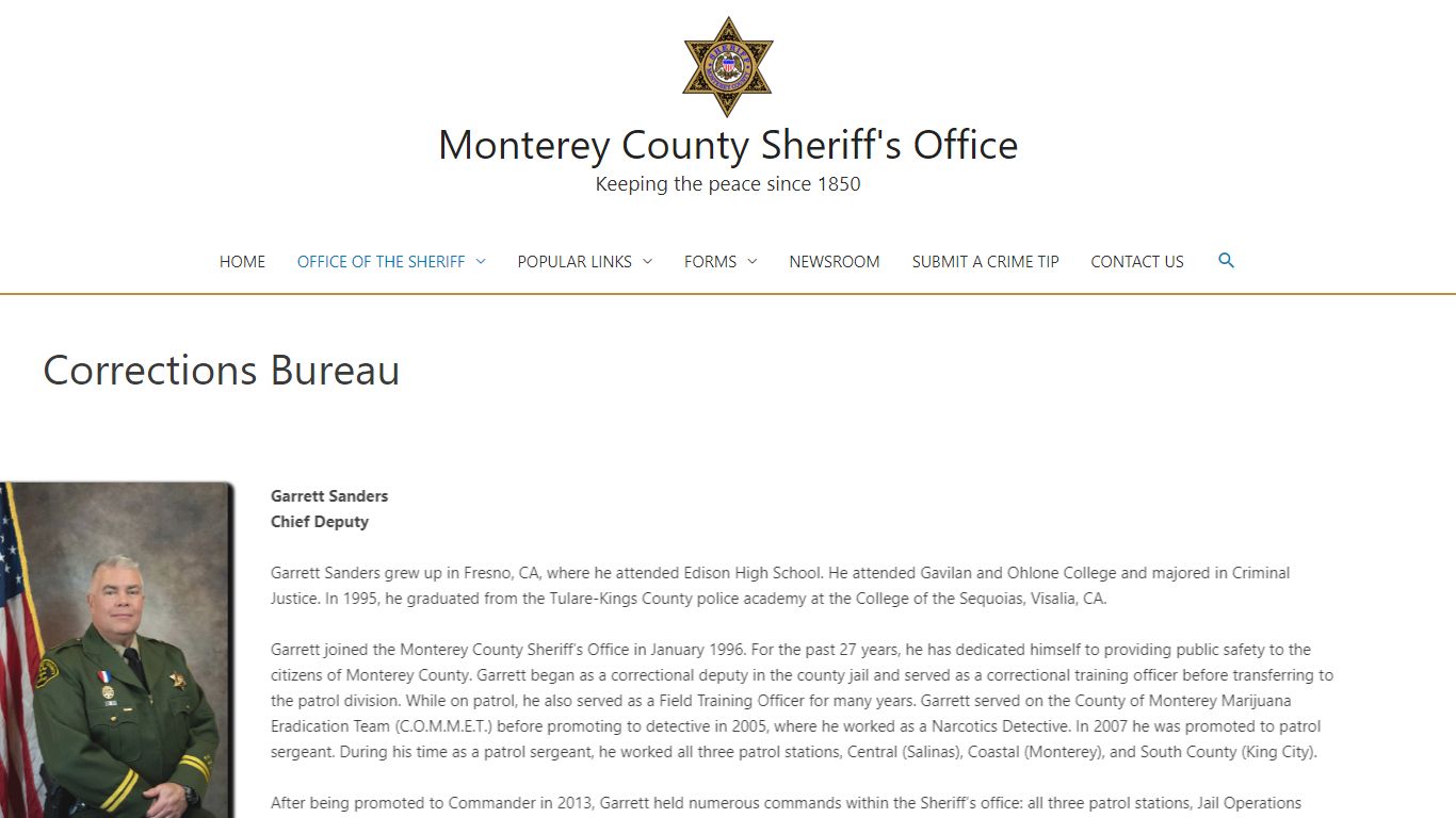 Corrections Bureau – Monterey County Sheriff's Office